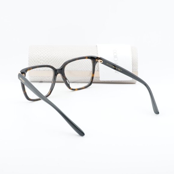 Jimmy Choo JC227 0086 00 Square 52mm Eyeglasses - Havana - Picture 4 of 10